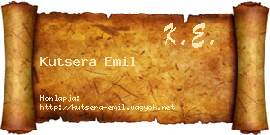 Kutsera Emil névjegykártya