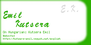 emil kutsera business card